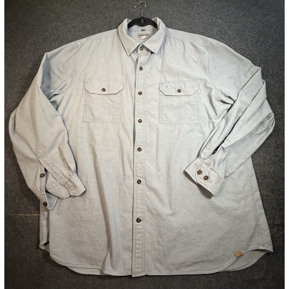 Carhartt S202 CBL Long Sleeve Button Down Shirt 2XL Tall